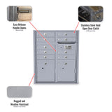 9 Door 4C Standard Mailbox 2 Parcel Lockers - Additional Colors Available