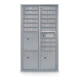 15 Door Standard 4C Mailbox with 3 Parcel Lockers