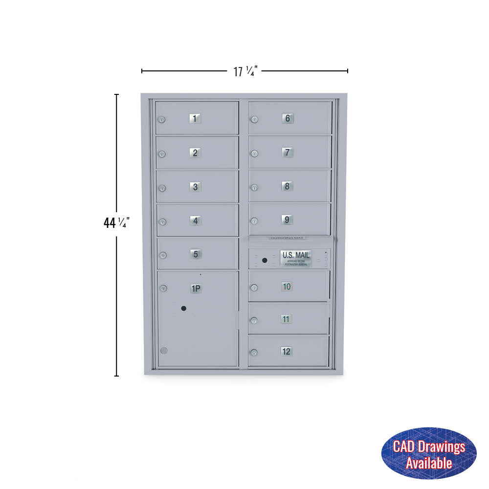 12 - 5" Business Door and 1 - Parcel Door