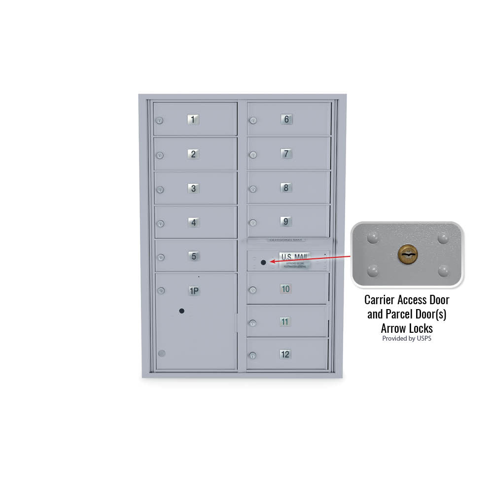 12 - 5" Business Door and 1 - Parcel Door