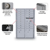 16 Door Standard 4C Mailbox with 2 Parcel Lockers