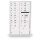 16 Door Standard 4C Mailbox with 2 Parcel Lockers