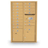 15 Door Standard 4C Front Loading Mailbox with 2 Parcel Lockers