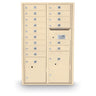 15 Door Standard 4C Front Loading Mailbox with 2 Parcel Lockers