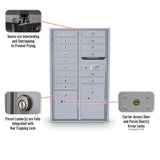 15 Door Standard 4C Front Loading Mailbox with 2 Parcel Lockers