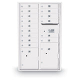 15 Door Standard 4C Front Loading Mailbox with 2 Parcel Lockers