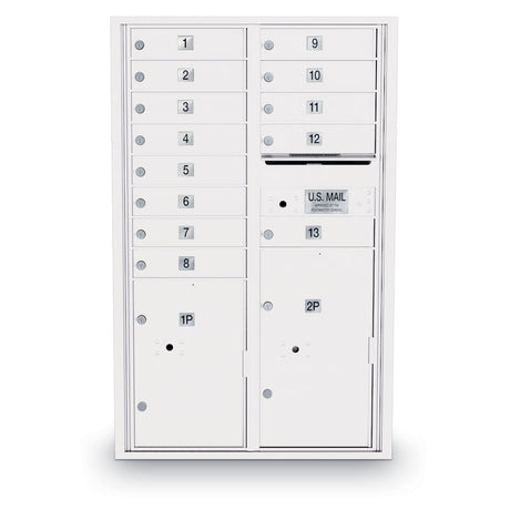 13 Door Standard 4C Mailbox with 2 Parcel Door