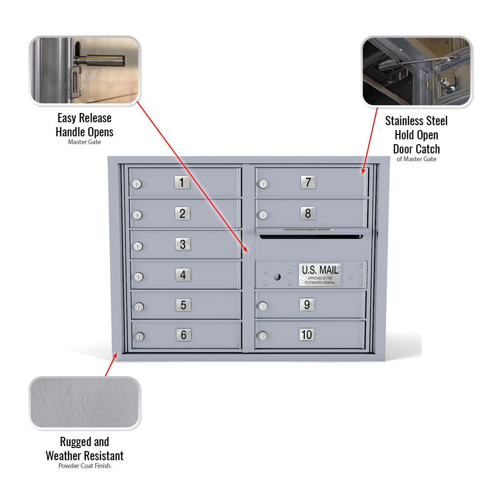 10 Door Standard 4C Mailbox