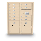 10 Door Standard 4C Mailbox with (2) Parcel Door