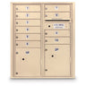 10 Door 4C Horizontal Mailbox - 2 Parcel Lockers - ADA Certified