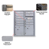 10 Door 4C Horizontal Mailbox - 2 Parcel Lockers - ADA Certified