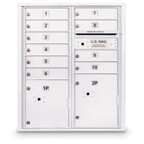 10 Door 4C Horizontal Mailbox - 2 Parcel Lockers - ADA Certified