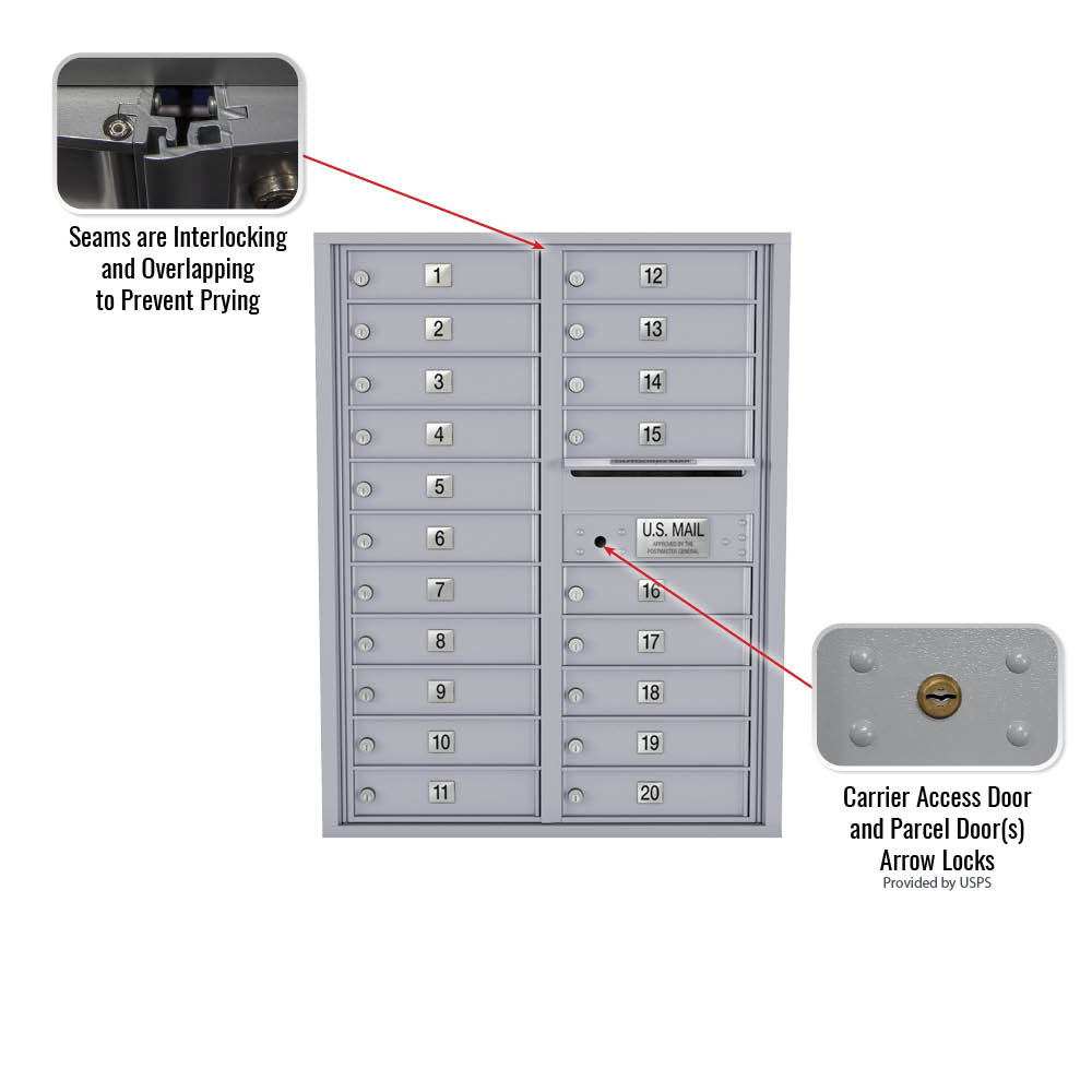 20 Door Std 4C Mailbox