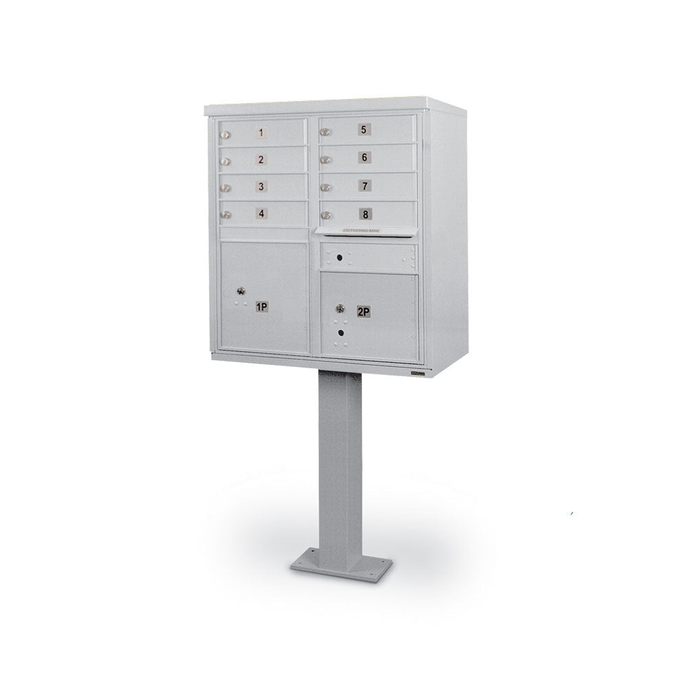 8 Door F-Spec Cluster Box Unit with Pedestal