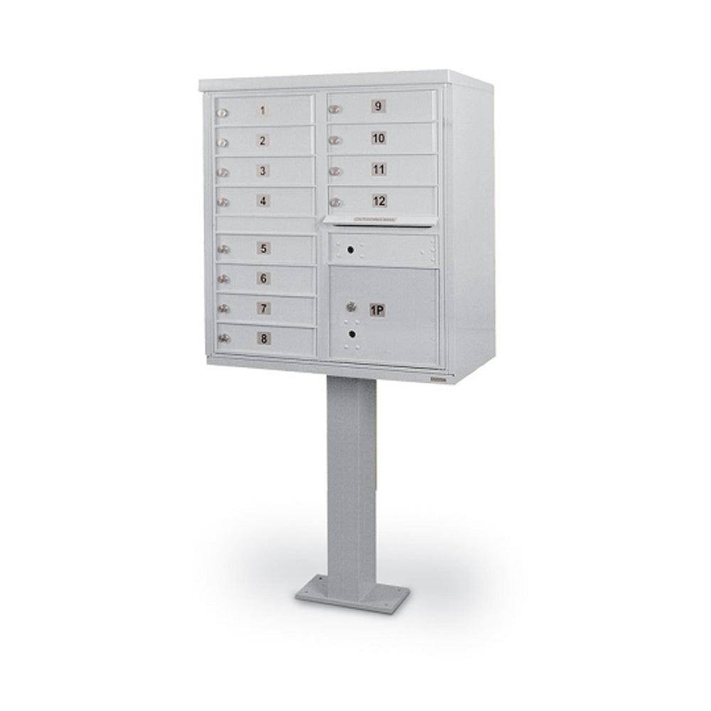 12 Door F-Spec Cluster Box Unit with Pedestal