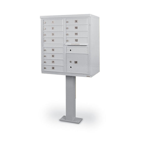 12 Door F-Spec Cluster Box Unit with Pedestal