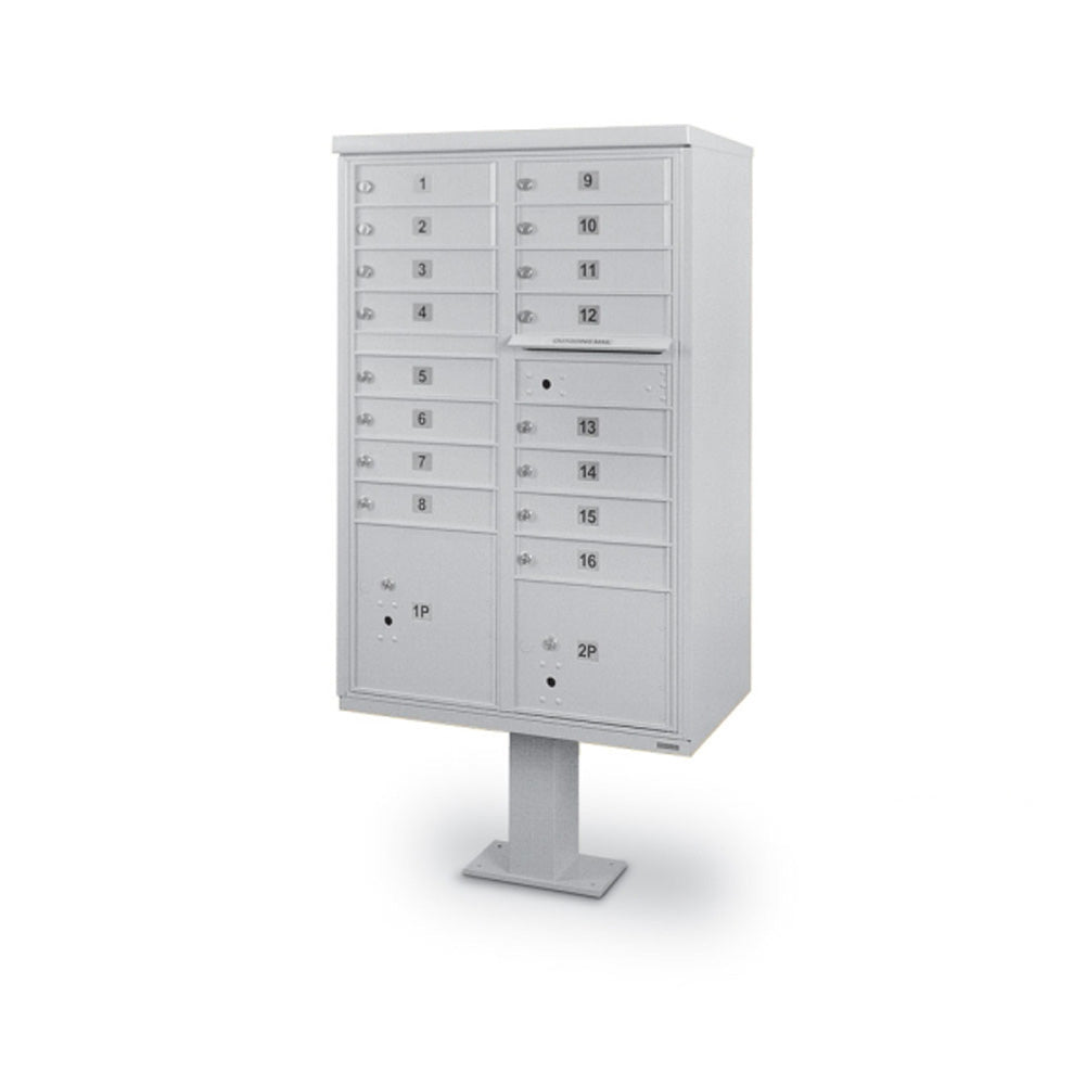 16 Door F-Spec Cluster Box Unit with Pedestal