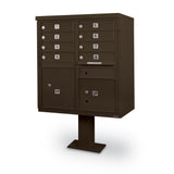 8 Door F-Spec Cluster Box Unit with Short Pedestal