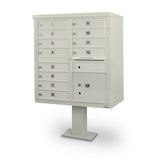 12 Door F-Spec Cluster Box Unit with Short Pedestal