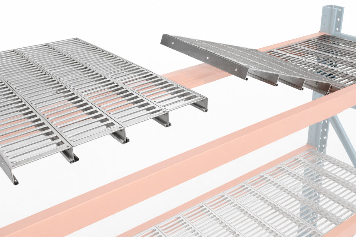 Punched Steel Pallet Rack Decking – 50% Open | NFPA 13 Compliant