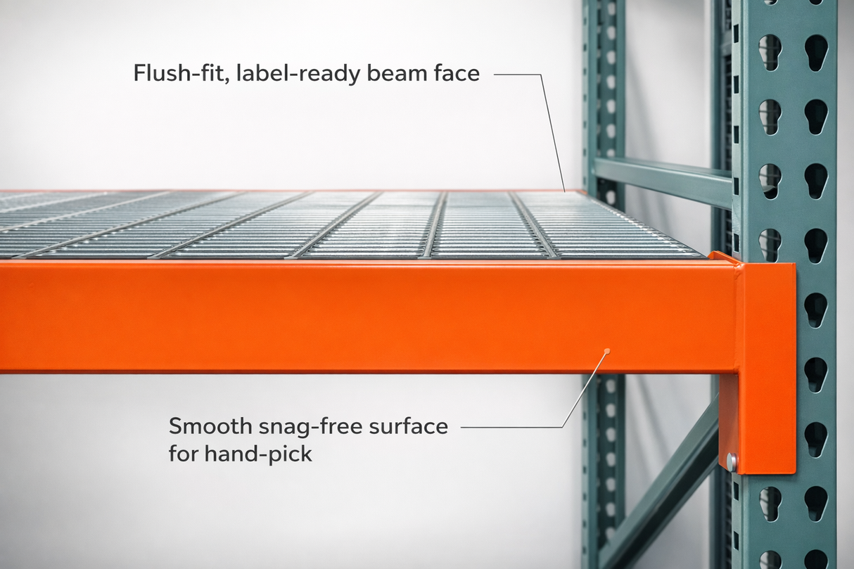 Punched Steel Pallet Rack Decking – 50% Open | NFPA 13 Compliant