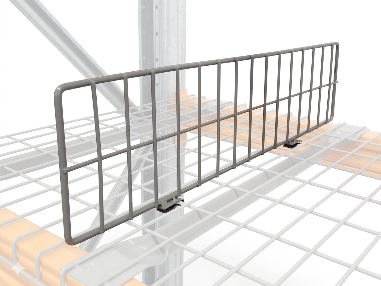 Wire Mesh Snap-In Dividers for Pallet Rack Decking