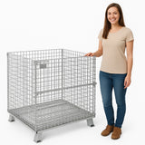 Collapsible Wire Mesh Containers – Stackable Industrial Baskets