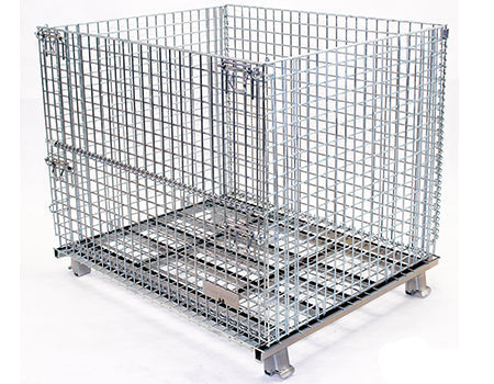 Collapsible Wire Mesh Containers – Stackable Industrial Baskets