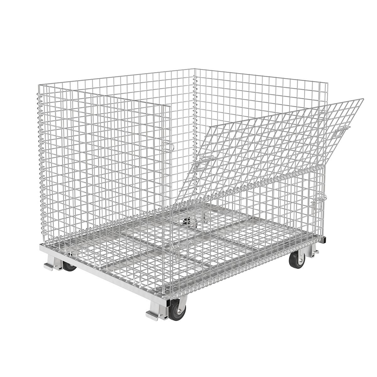 Collapsible Wire Mesh Containers – Stackable Industrial Baskets