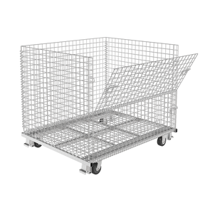 XL stackable wire container 48x40x42 with 4-inch poly casters