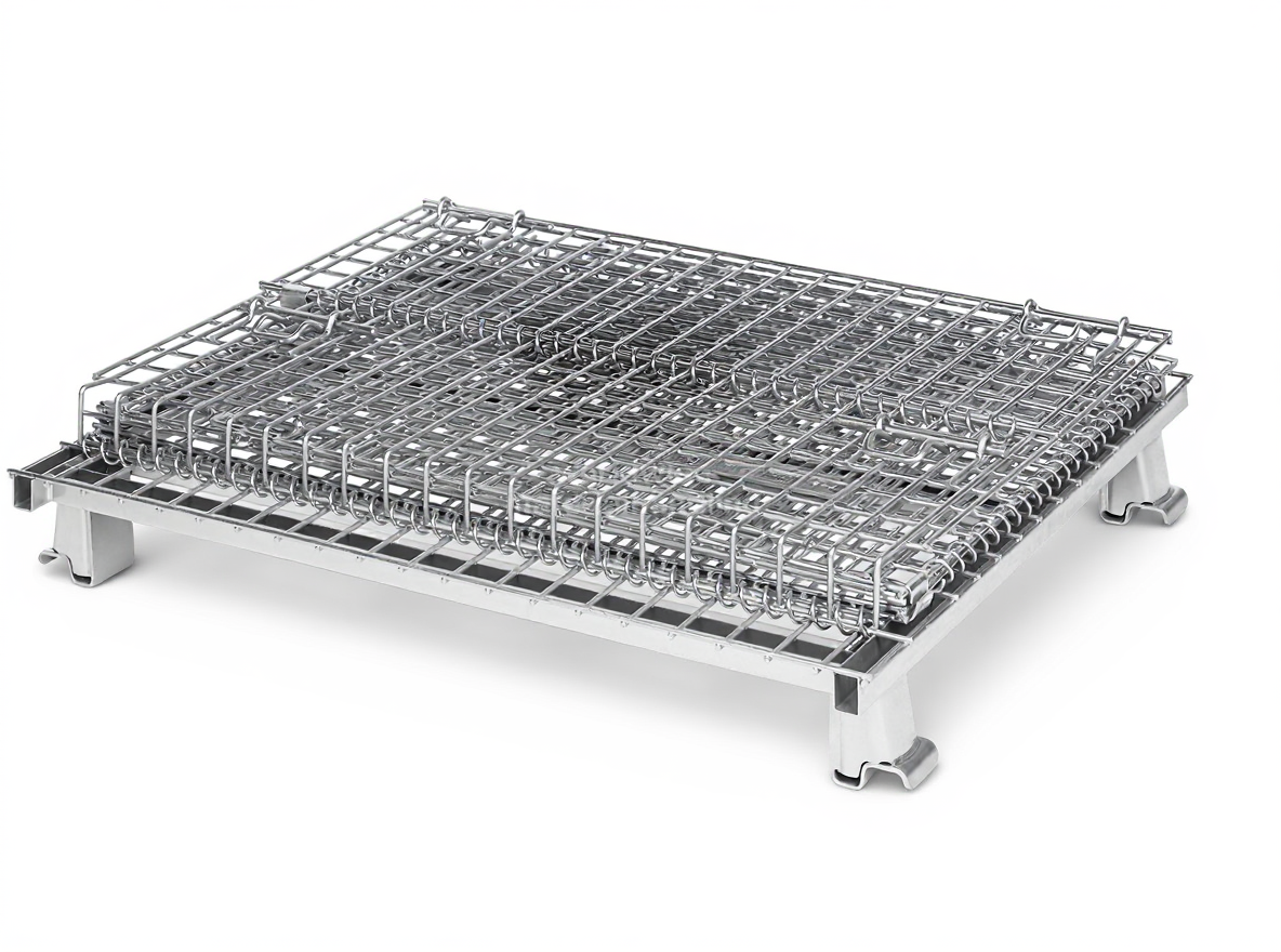 Collapsible Wire Mesh Containers – Stackable Industrial Baskets