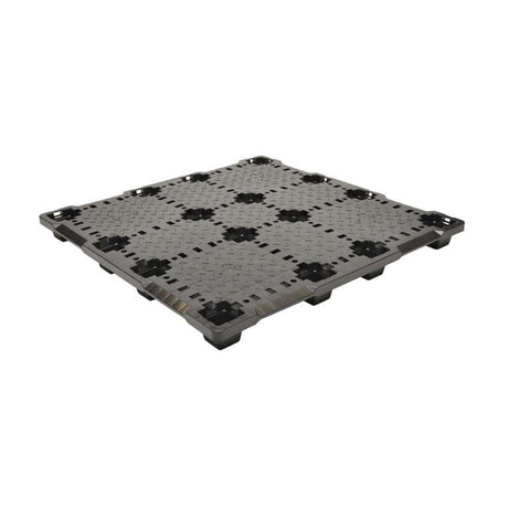 45x45 nestable plastic pallet, square footprint for four-drum loads