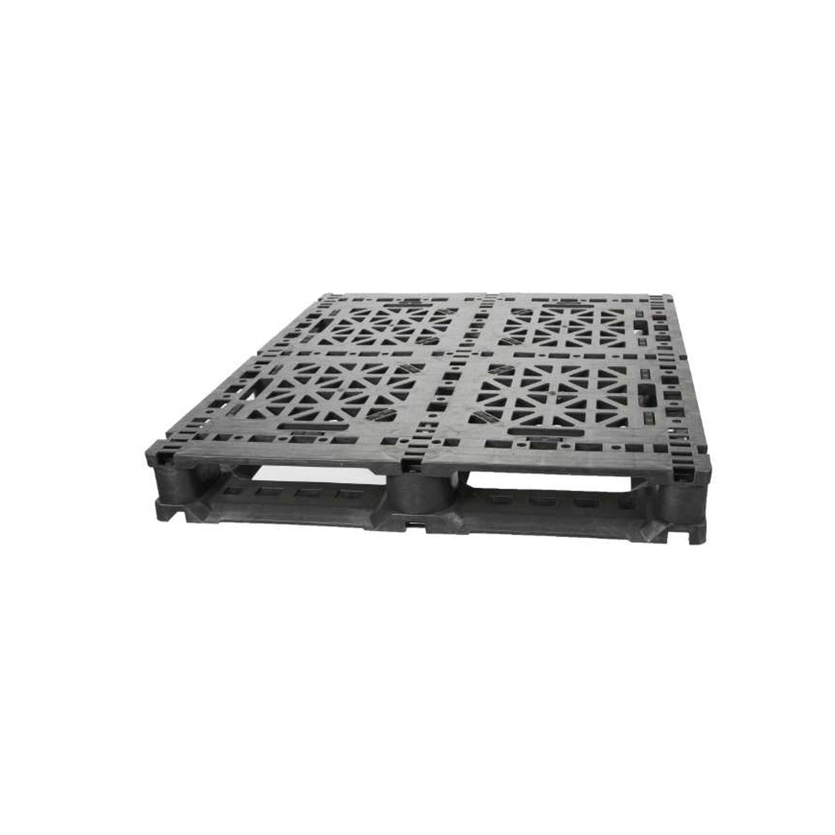 48x40 mid duty six-runner plastic pallet top deck with 20 grommets