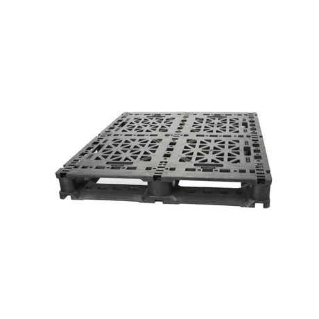 48x40 mid duty six-runner plastic pallet top deck with 20 grommets