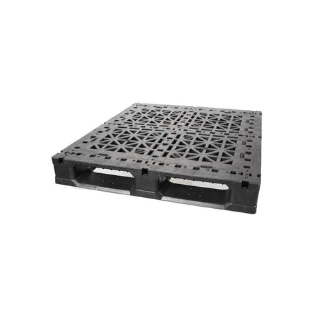 48x40 rackable plastic pallet top deck with reinforced ribbed surface