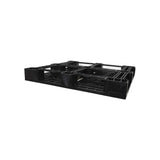 Underside of 48x45 drum pallet showing six-runner base