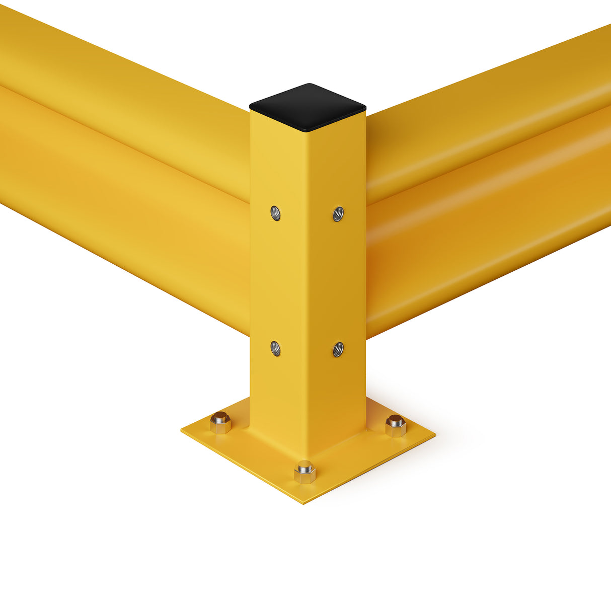 Industrial Guardrail Posts - Heavy Duty Steel Safety Barrier Posts