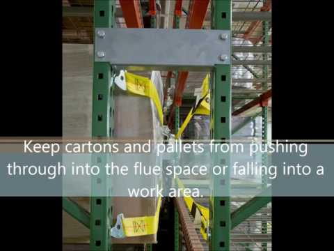 Pallet Rack Safety Straps with J-Hook or Standard Hook