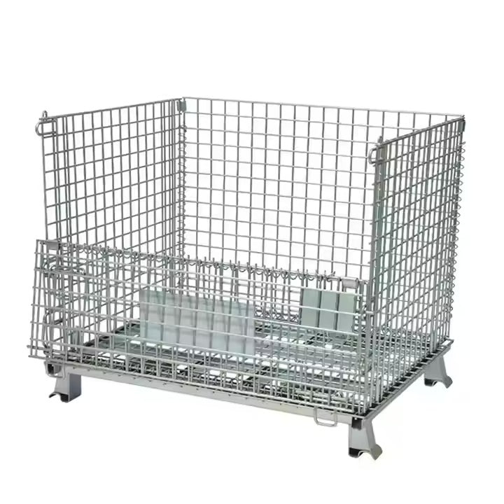 Collapsible Wire Mesh Containers – Stackable Industrial Baskets