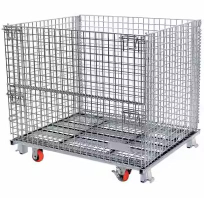 Collapsible Wire Mesh Containers – Stackable Industrial Baskets