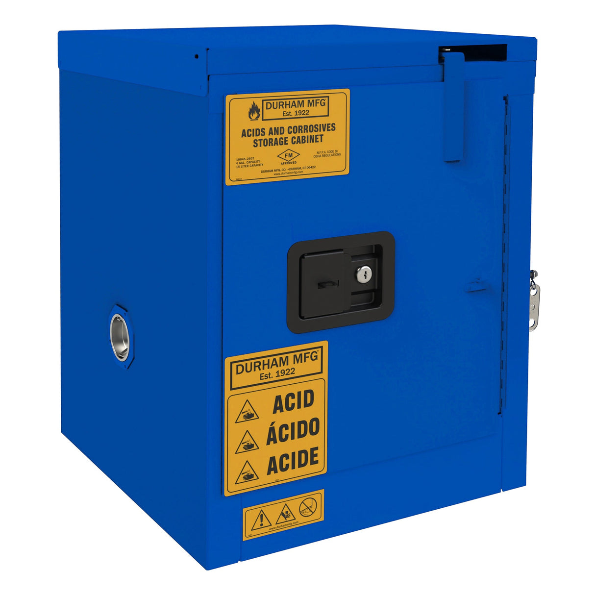 Durham 4Gallon Corrosive Storage Cabinet SelfClosing FM Approved Image 2