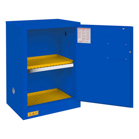 Durham FM Approved 12 Gallon Manual Corrosive Storage Cabinet Blue Image 1