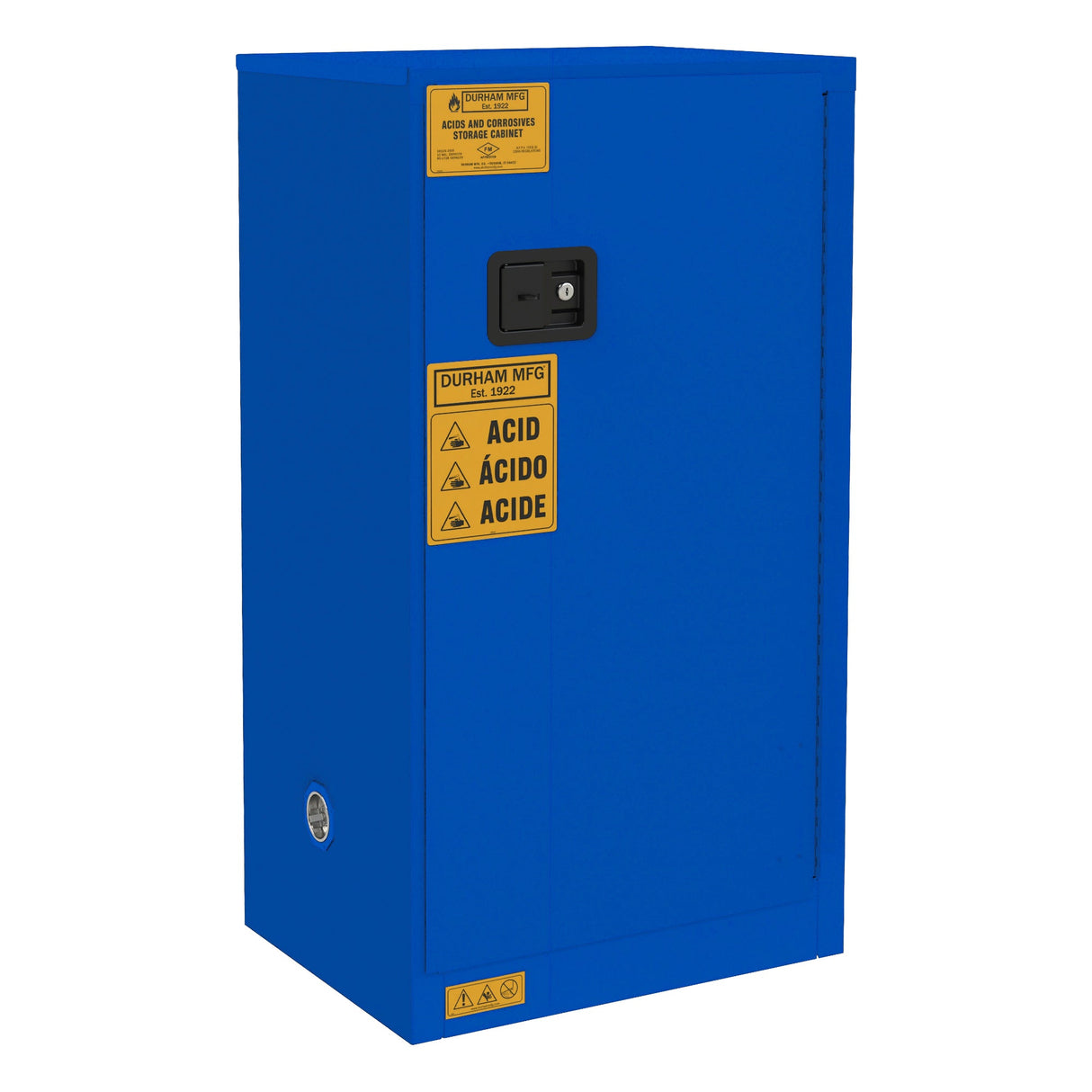 Durham 16 Gallon Corrosive Storage Cabinet with Manual Door Blue Image 2