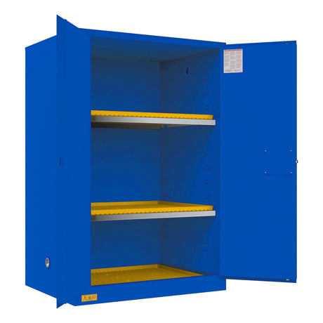 Durham 90 Gallon Manual Corrosive Storage Cabinet 2Door Blue Image 1