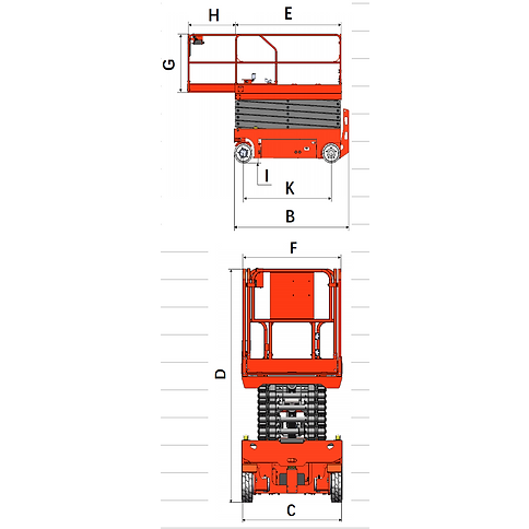 EKKO ES60E Scissor Aerial Work Platform with 19 Lift Height and 500lbs Capacity Image 4