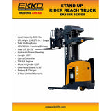 EKKO EK18RRL StandUp Narrow Aisle Reach Truck 4000 lb Cap 1633ft Lift Image 2