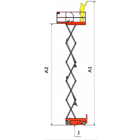 EKKO ES60ELI Aerial Work Platform Compact 19ft Lift Height Image 3