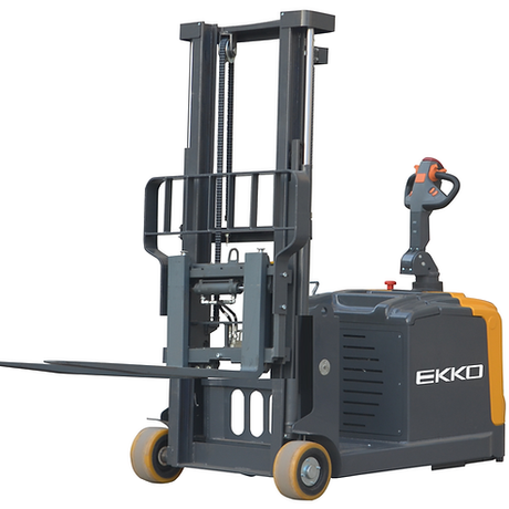 EKKO EK14S130 A SideShifting 45” Walkie Stacker with a 130” Lift and 3300 lb Force Image 1
