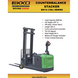 EKKO Lifts EK14130Li  45 Fork Lithium Walkie Stacker with 1083ft Lift  3300 lb Capacity Image 2