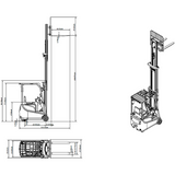 EKKO EK15A189LI Electric 3 Wheel Forklift SpaceEfficient  Budgetfriendly Image 3